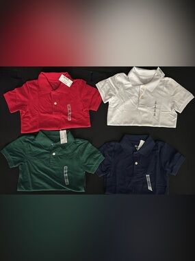 The Children's Place Polo Shirt Set - Red, White, Green, Blue